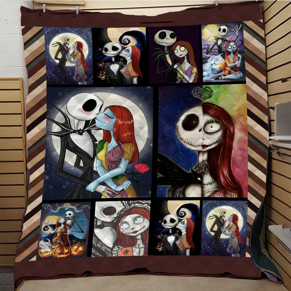 Мягкое одеяло Кошмар перед Рождеством всесезонное для детей и взрослых мягкое