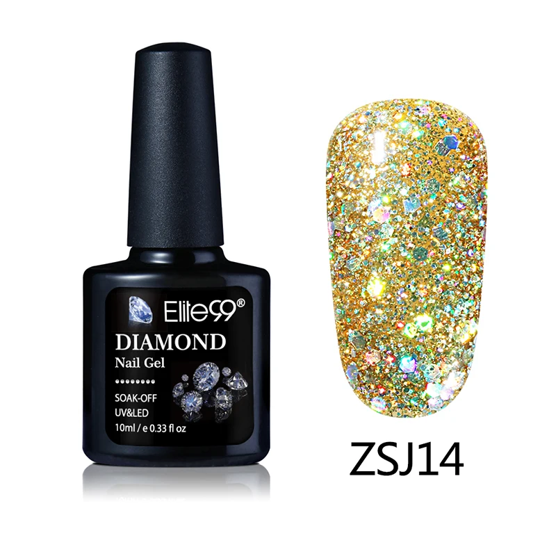 ZSJ14 Elite99 термальный ультратонкий блеск 3 цвета личная гигиена меняющийся цвет Снежинка температурный гель для изменения цвета ногтей - Цвет: ZSJ14