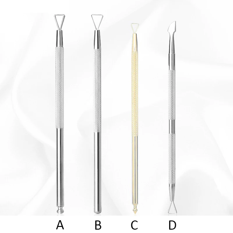 

1pc Stainless Steel Triangle Stick Nail Gel Removal Rod Pusher Cleaner for Removing Polish Double Head Cuticle Manicure Art Tool