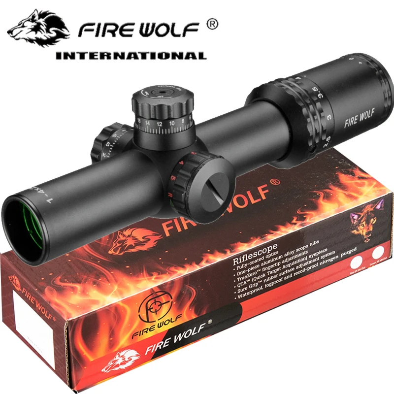 Прицел для винтовки FRIE WOLF Silver 1 4X24 прицел с красной точкой охоты креплениями AR15