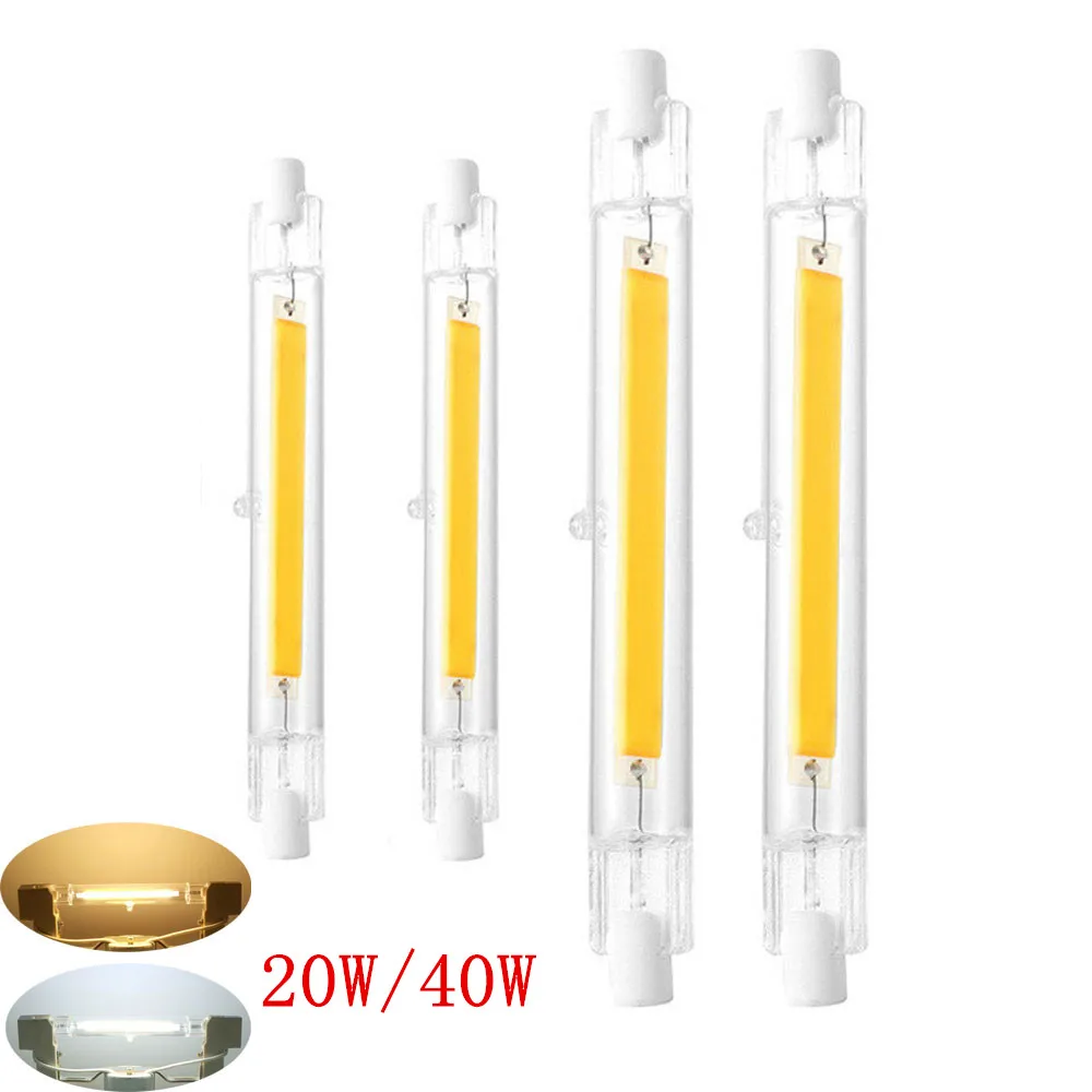 

R7S Led-lampe COB Glas Rohr 78MM 20W 118MM 30W Halogen Lampe 80W j78 J118 Lamparda Spot Licht AC 220V 230V 110V