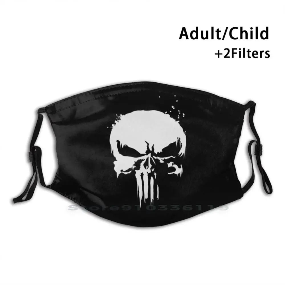 

Черная смешная моющаяся маска для лица для взрослых и детей с фильтром черная опасность