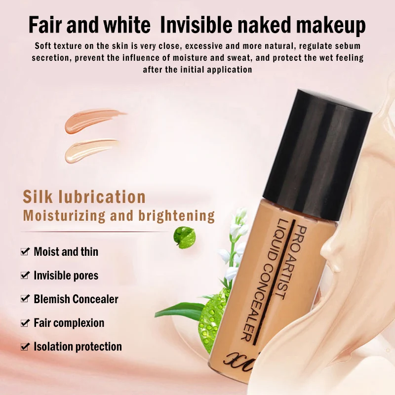 2 Color Liquid Concealer Cream Waterproof Dark Eye Circle Blemish Acne Scars Full Coverage Stick Facial Base TSLM1 |
