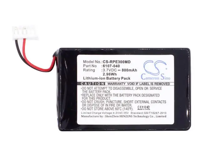 

cameron sino 800mah battery for RAININ EDP3 Plus pipettes Pipette 20-200uL EDP3 6107-040 Medical Battery