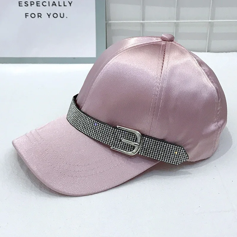 Women Fashion Baseball Cap Topee Dad Hat Baseball Friends Hip Hop Caps Beach Hat Summer Women Bright Diamond Cap