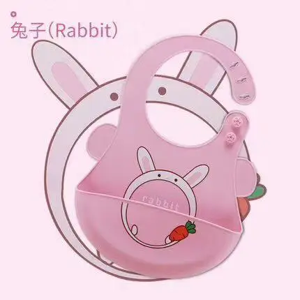 Силиконовые детские нагрудники с мультяшной короной водонепроницаемые для