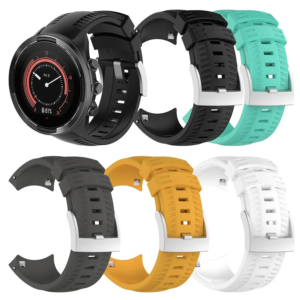 Дышащий ремешок для часов SUUNTO 9, сменный мягкий силиконовый ремешок для часов, модная повязка на запястье для Suunto 9, аксессуары для умных часов