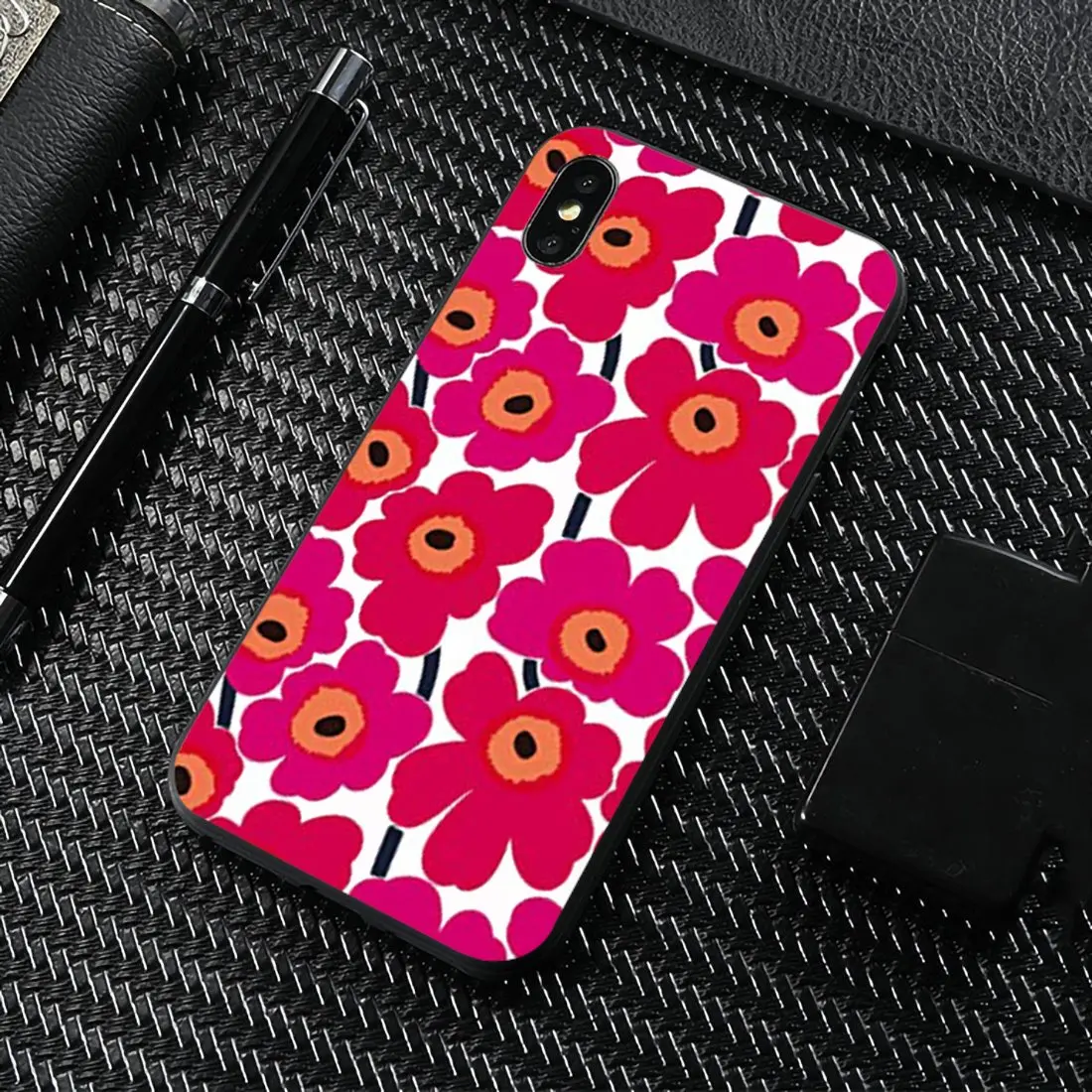 Красный Маки Poppy Flower для Samsung Galaxy Note 2 3 4 5 8 9 S2 S3 S4 S5 Mini S6 S7 Edge S8 S9 Plus пользовательский