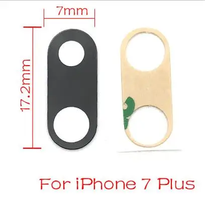 For Iphone 7 Plus 2 шт./партия, новая задняя камера, стеклянная крышка объектива с клеем для Iphone 6 7 8 Plus X XR XS Max, запасные части - Цвет: For Iphone 7 Plus