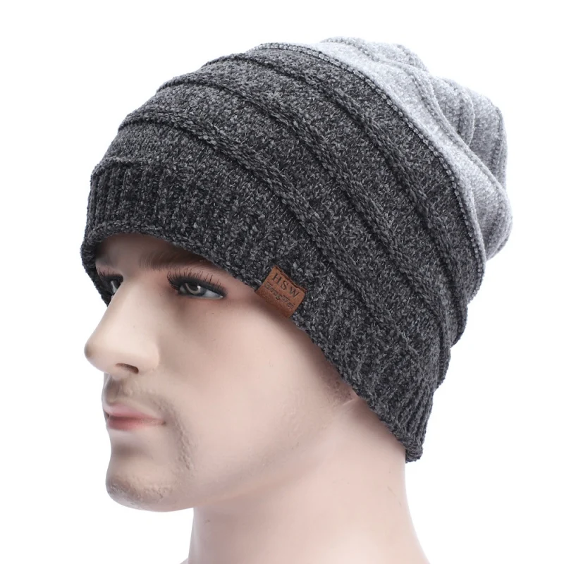 

Winter Knitted Slouchy Beanie Oversized Unisex Outdoor Cycling Ski Cap Warm Crochet Fleece Lined Skull Baggy Slouch Hat