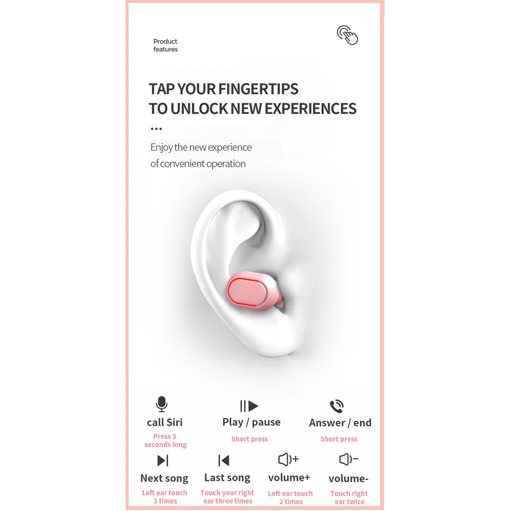 Беспроводные наушники E7S TWS Bluetooth 5 0 светодиодный дисплей спортивные
