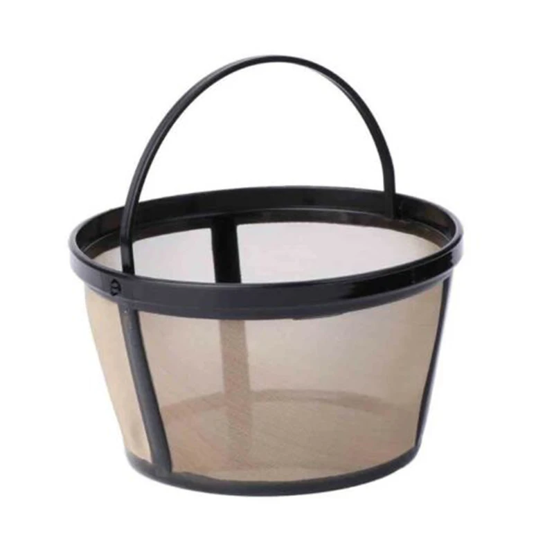 10-12 Cup Coffee Filter Basket Style Reusable Stainless Steel Cylinder Mesh Tool Good Water Permeability | Дом и сад