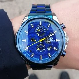 

Three Dial Calendar Stainless Steel Men Mechanical Automatic Wrist Watches Top Brand Luxury Military Sport Male Clock