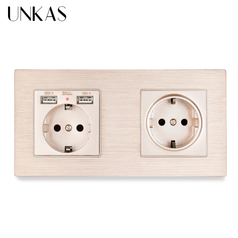 Розетка электрическая универсальная с заземлением и usb портом 16 А|Электрические