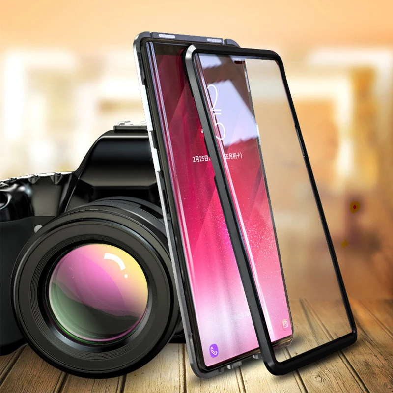 Магнитный чехол LUPHIE с полным покрытием для samsung S9 Передняя Задняя крышка из