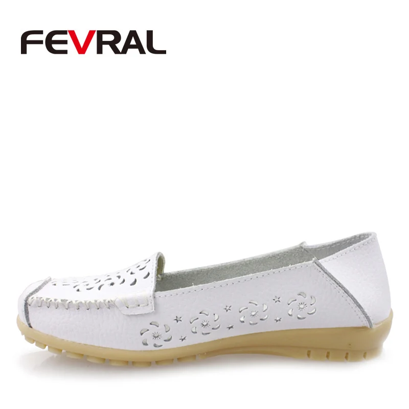 Женские Дышащие туфли на плоской подошве FEVRAL брендовые Повседневные слипоны из
