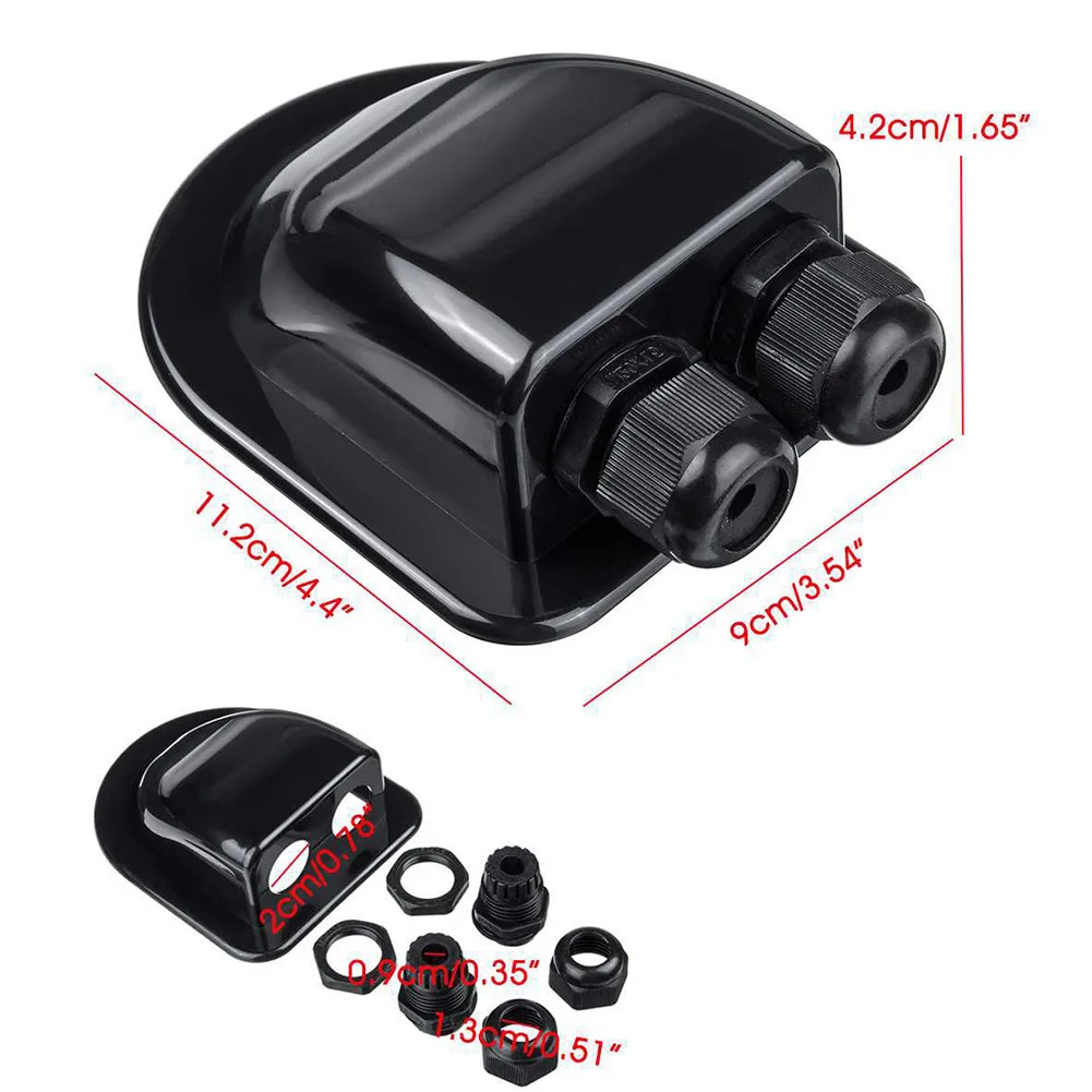 

Solar Panel Roof Top Double Cable Entry Gland Box Motorhome Camper RV Boat Cases Junction Box Motorhome Camper Gland Box