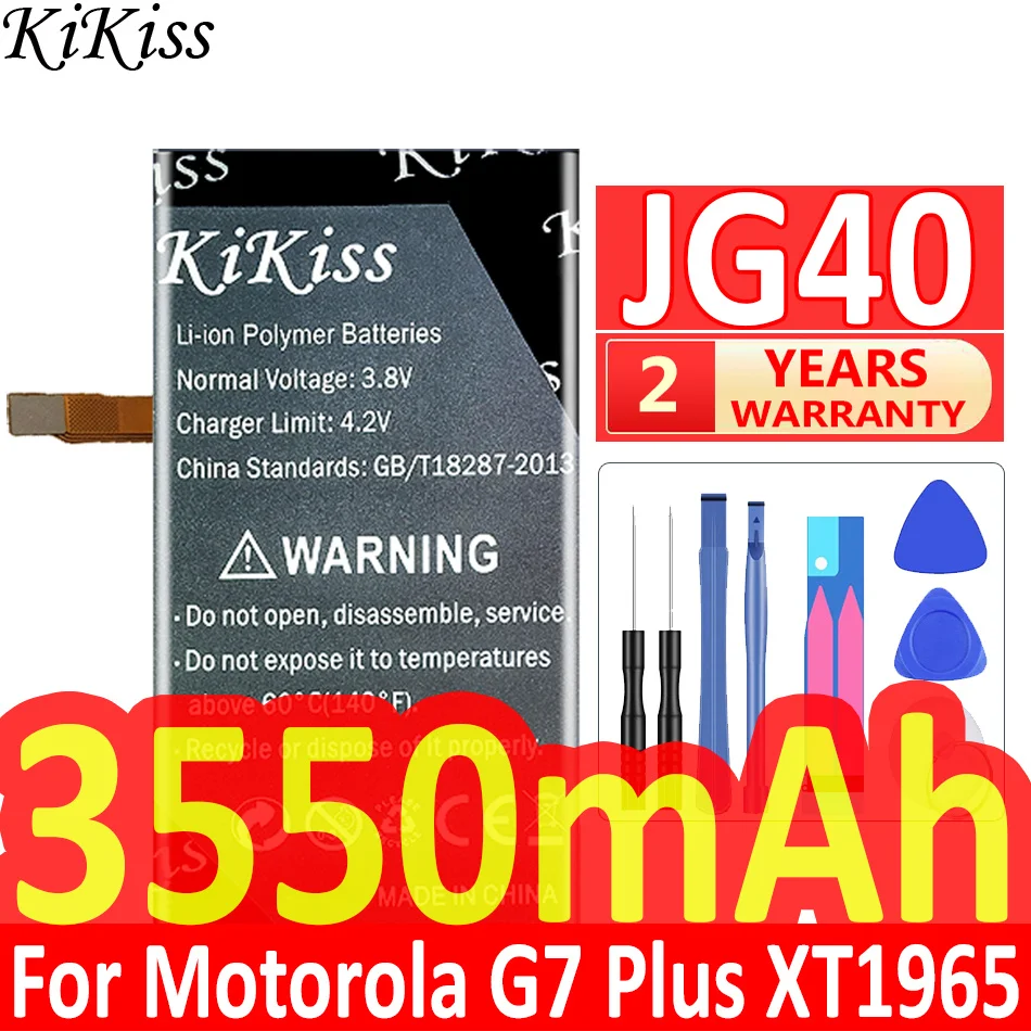 

Мощный аккумулятор 3550 мАч KiKiss JG40 для Motorola Moto G7 Plus G7Plus Global XT1965