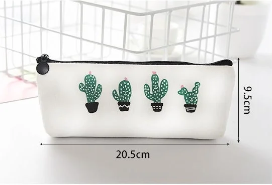 1 шт. холщовый чехол для карандашей с изображением кактуса|Пеналы| |