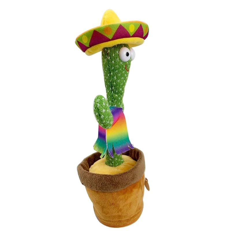 

Dancing Cactus Electronic Cactus Toy, Electronic Vibration Dancing Cactus, Singing And Swinging Straw Hat Potted Plant