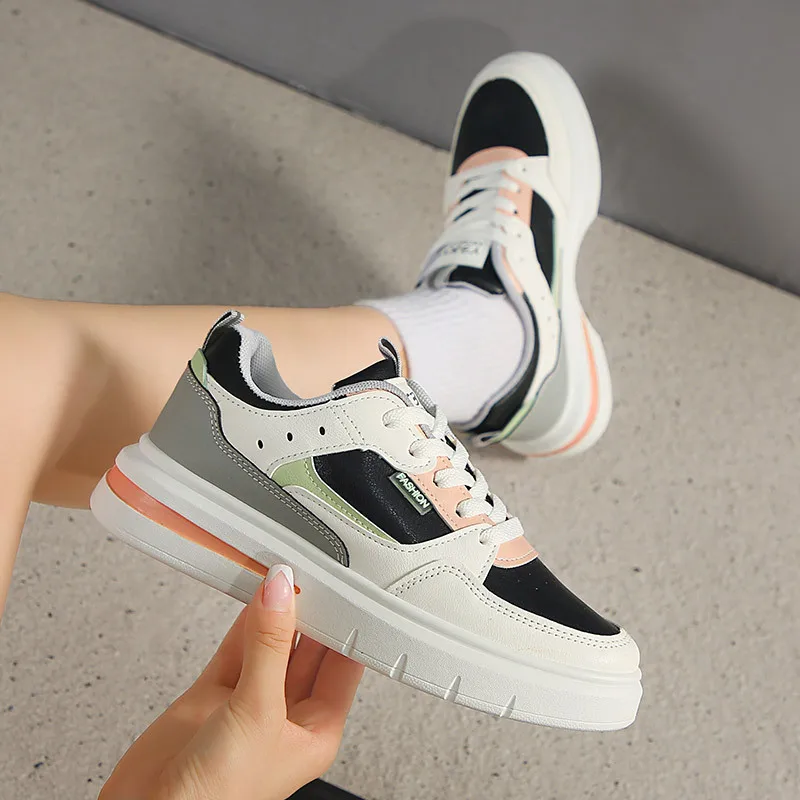 

White Shoes Autumn 2021 New Thick-soled Women's Shoes Korean Fashion and Comfortable All-match Breathable Casual Sports Shoes