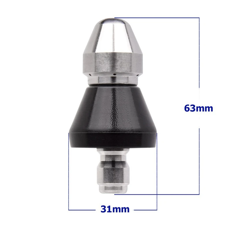 

Hot 1 Front 6 Rear 1/4'' High Pressure Washer Sewer 6 Jet Nozzle Washing Machine Drain Cleaning Pipe Dredging Cleaning Nozzle