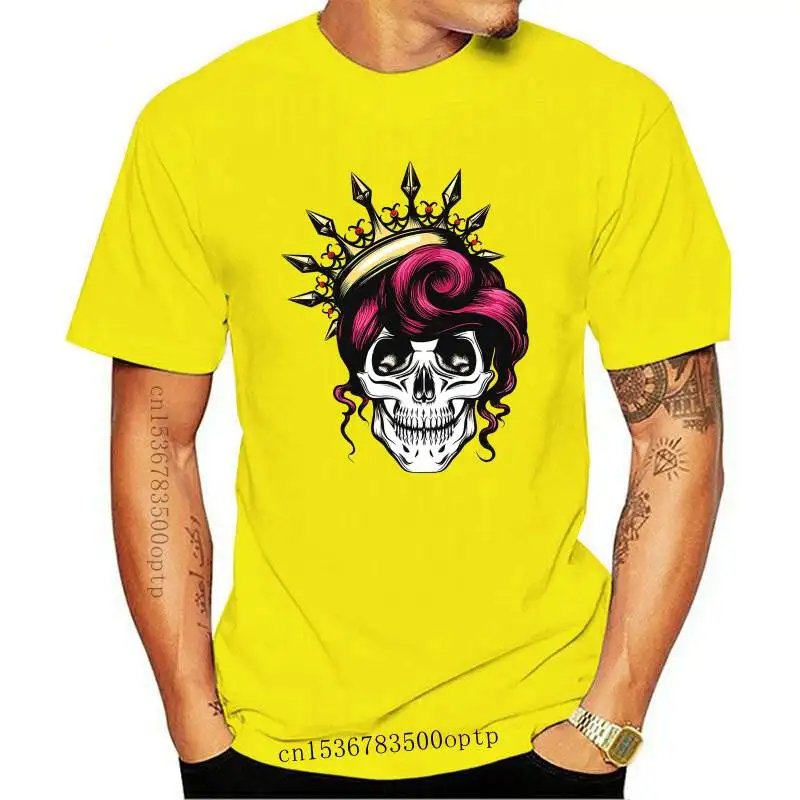 

Women Crown Skull Funny Print T shirt 2020 Fashion Summer O Neck 90S Clothes Girl Casual Short Sleeve Printed Clothes,Drop Ship