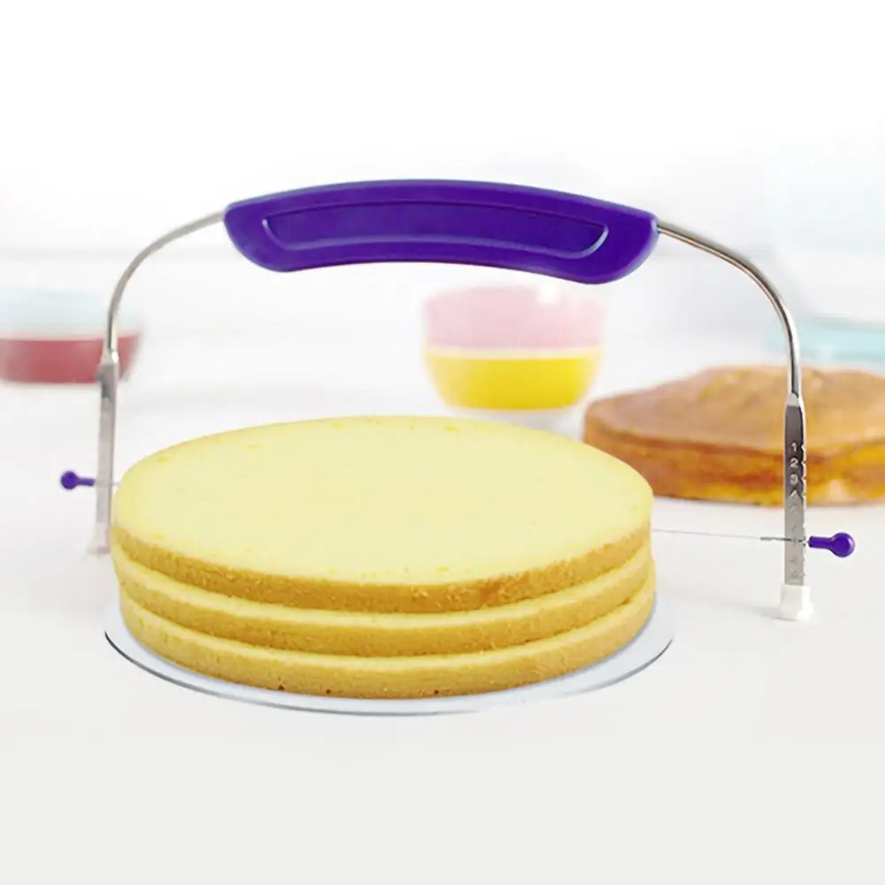 Регулируемая высота Проволока из нержавеющей стали хлеб торт нож для пиццы тесто