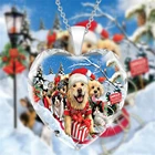Милое рождественское ожерелье в форме сердца с мультяшным рисунком, изысканная история собаки, рождественское ожерелье, модный Рождественский подарок