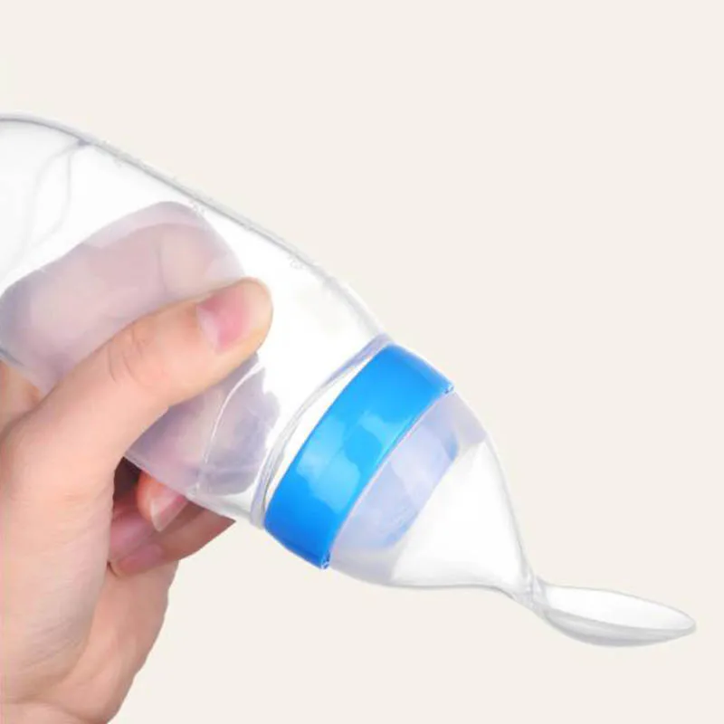 Сжималка для кормления новорожденного ребенка мягкая силиконовая ложка