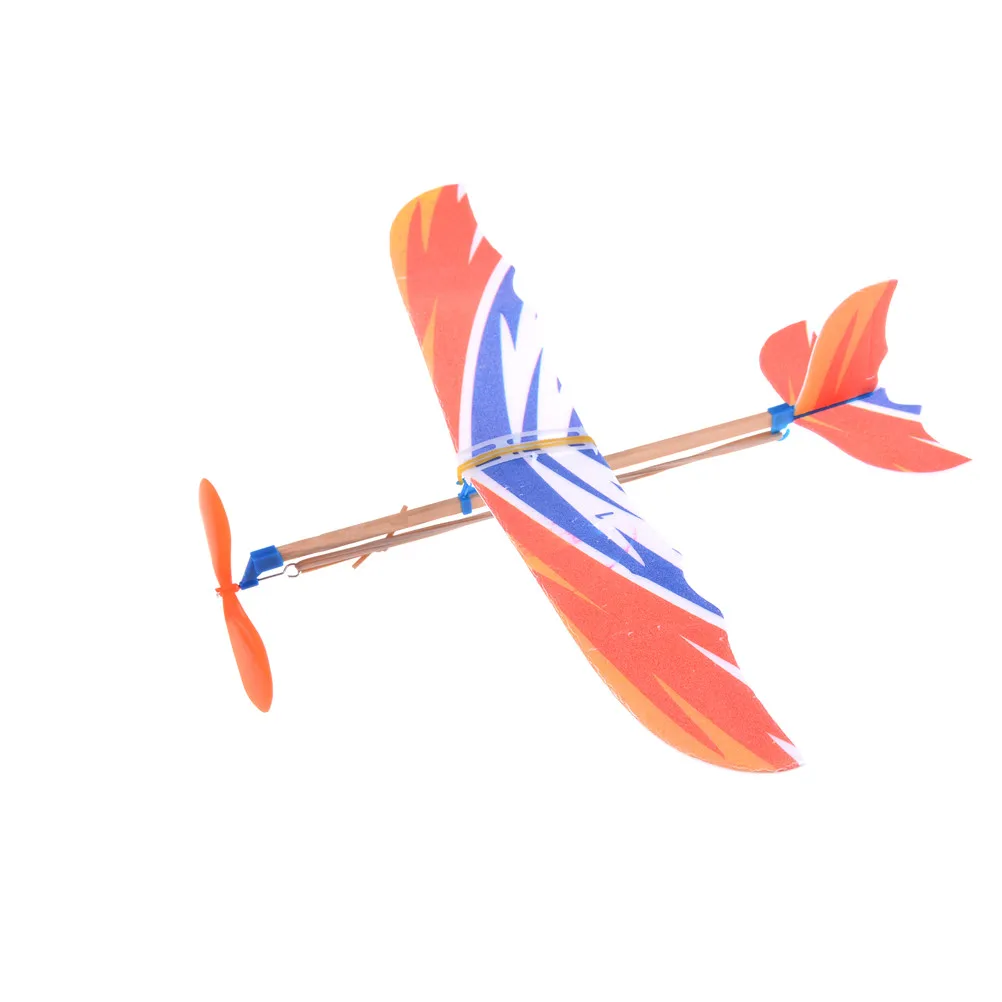 

1PCS DIY Foam Plane Model Kit DIY Handmade Elastic Rubber Band Powered Aircraft Educational Toy New