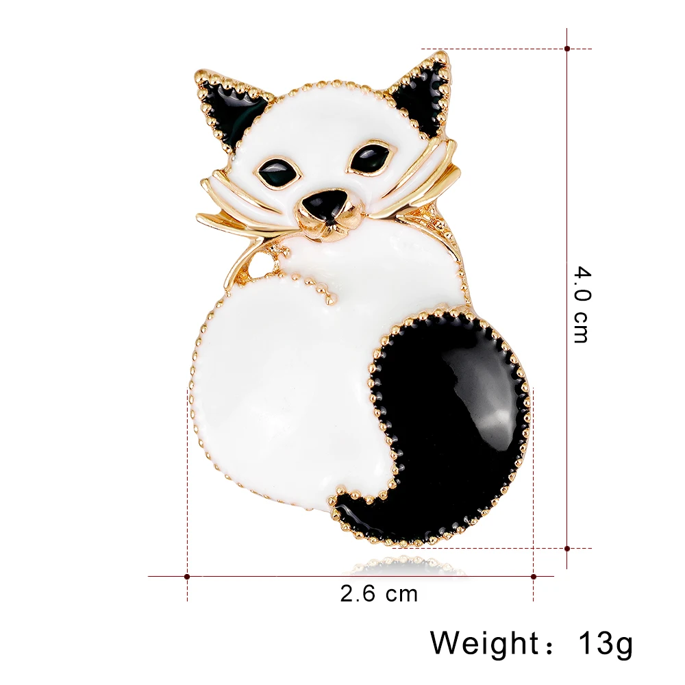 3 шт./лот модные эмалевые броши в виде белого кота с животными 2019 Женская Мужская