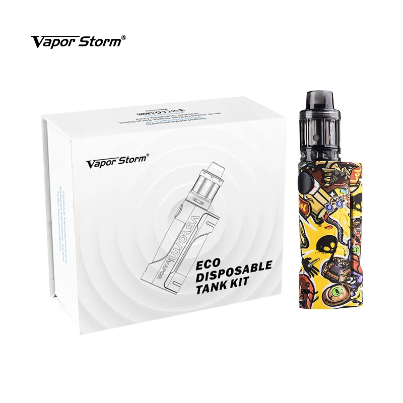 Электронная сигарета Vapor Storm ECO Max 90 Вт бак D11 3 5 мл одноразовый боксмод для граффити