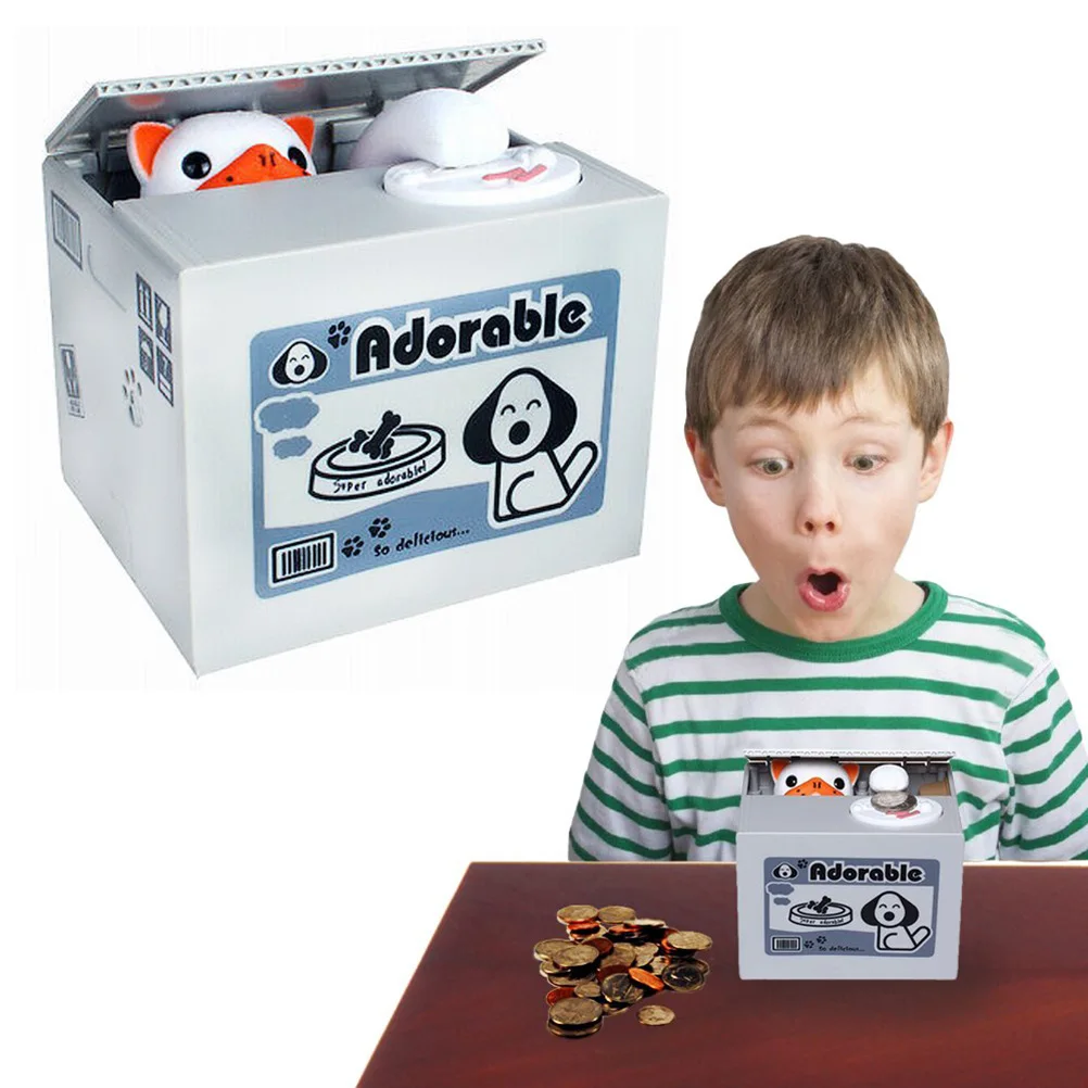 Креативная копилка для сбережений денег из АБС пластика с милым котом монет