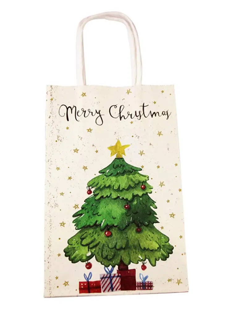 Рождественская елка звездный узор Подарочный пакет креповый бумажный для конфет