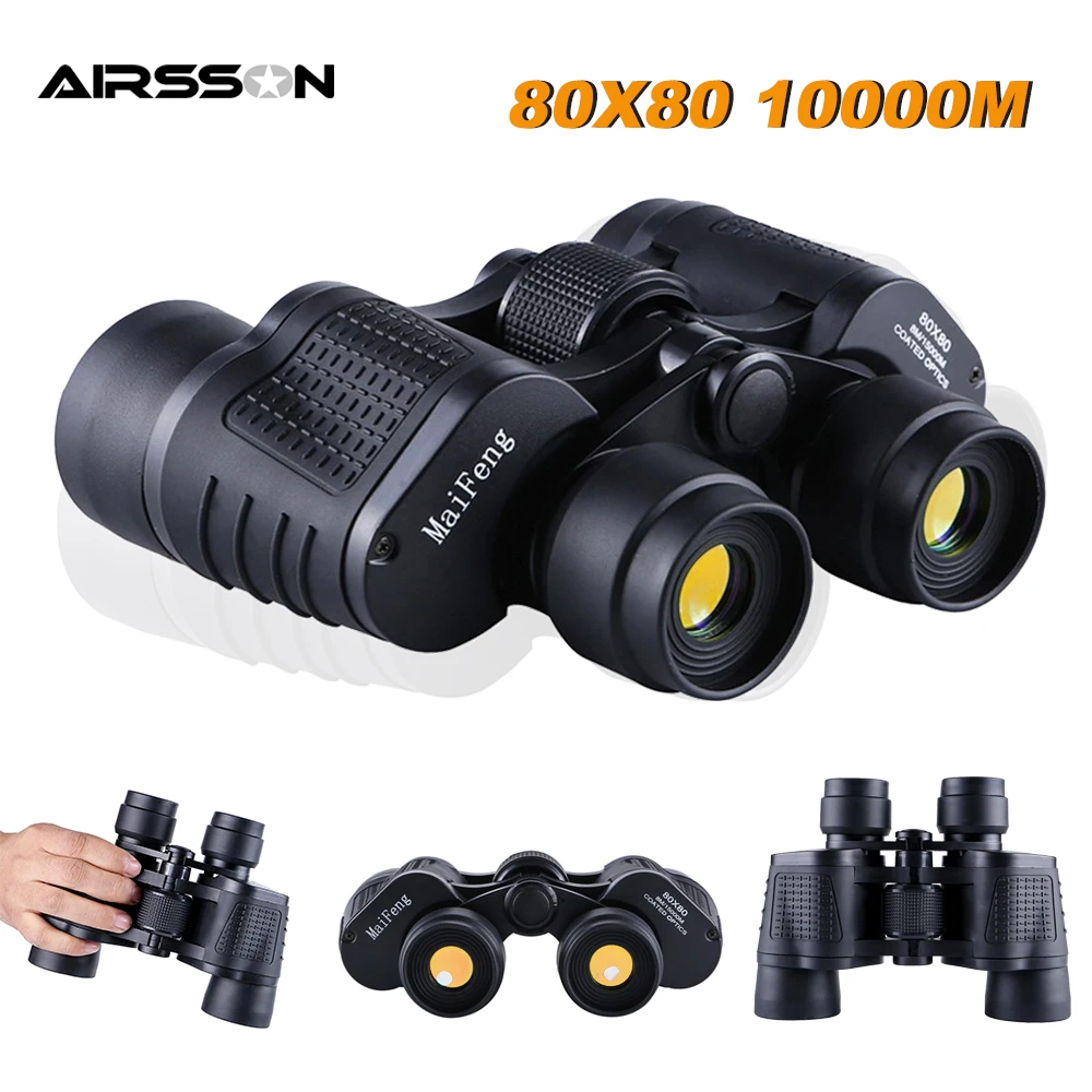 

80X80 HD Powerful Binoculars 15000M Long Range Telescope Low Night Vision BAK4 Optics For Hunting Sports Outdoor Camping Travel