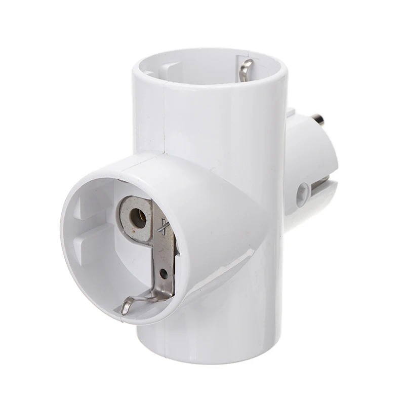 1 шт. прочный ABS стандарт ЕС несколько розеток питания Белый Мульти-разъем 3-way