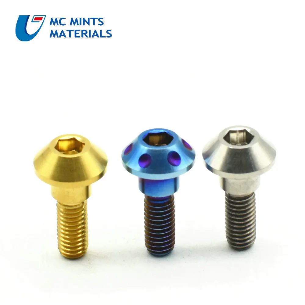 M6x20mm DIY Титан шаг болты для Yamaha тормоз конической шар шестигранный ключ головка суппорт дисковые тормоза с шестигранной Ti винты Ti Застежка