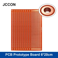 10pcs pcb prototype board 6x20 cm circuit protoboard universal diy matrix single row continuous hole soldering plate