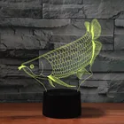 Семь неоновых рыб гиппокамп японская Акула акриловая 7 цветов Настольная лампа 3D новинка светодиодный ночсветильник Тысячелетний сокол подарок