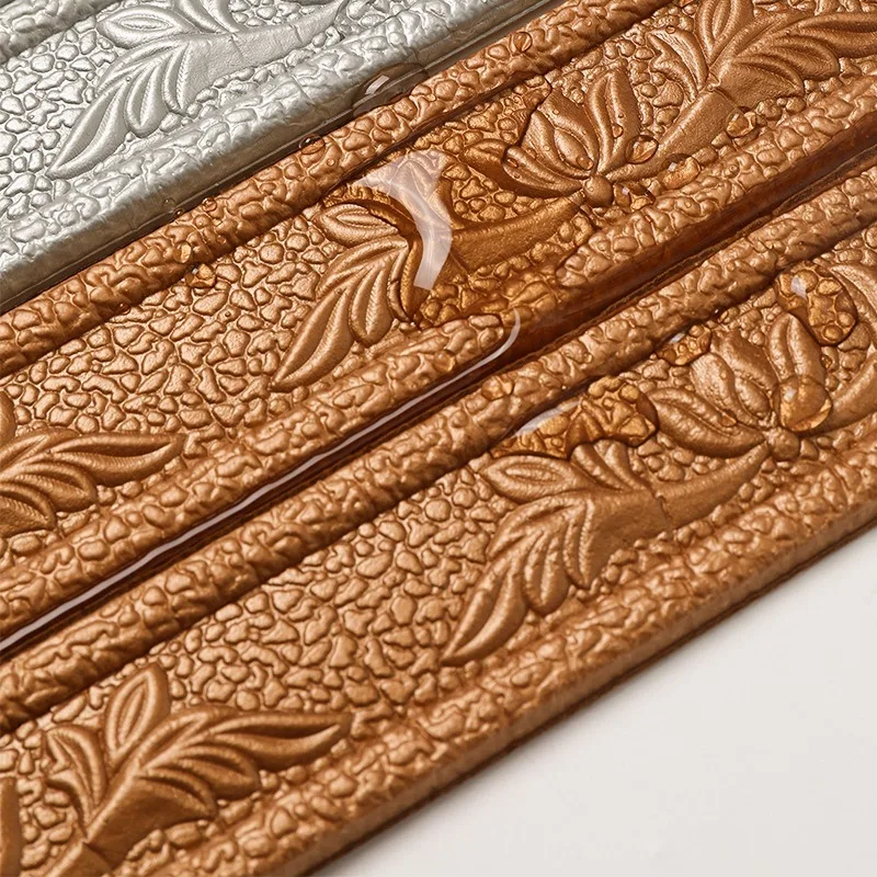 3D Foam Wall Edge Strip Stickers Self-Adhesive Waterproof Baseboard Corner Waist Line Sticker Trim Skirting Wallpaper | Дом и сад