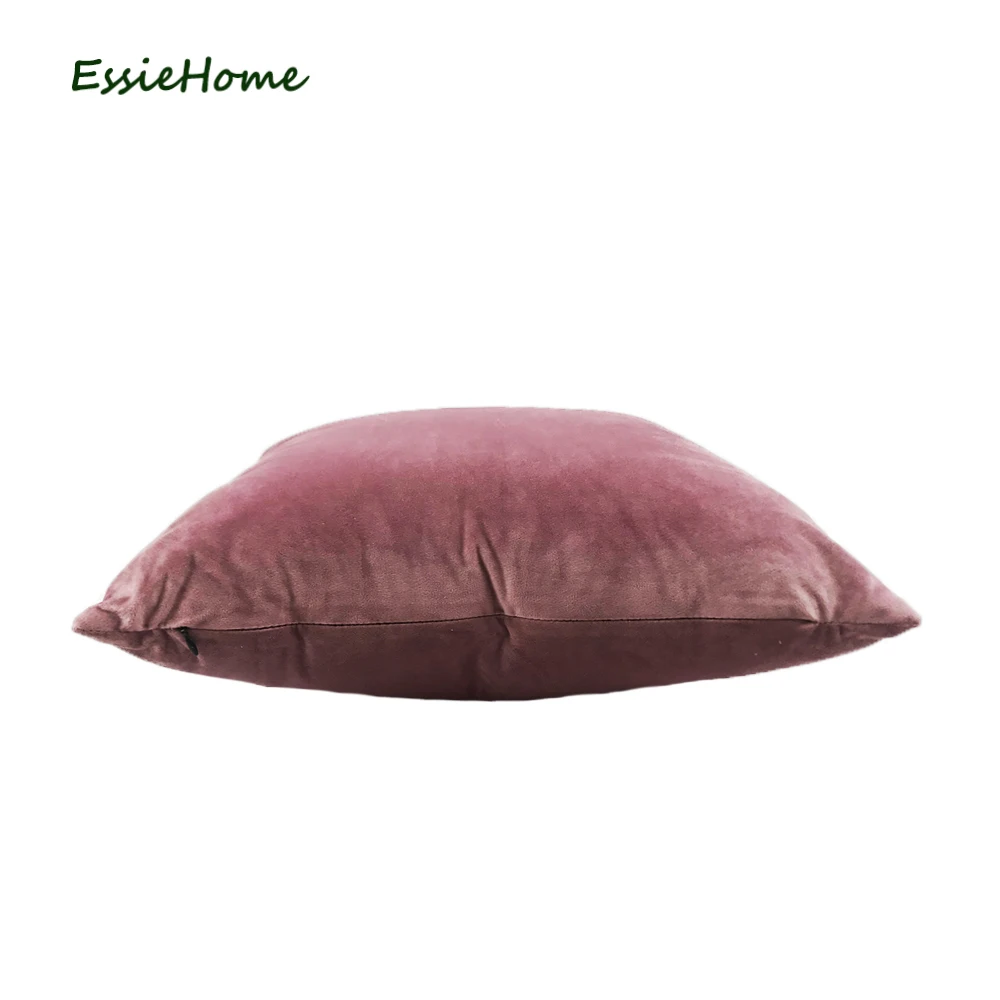 Домашний Высококачественный бархатный чехол ESSIE для подушки розовый пыльный