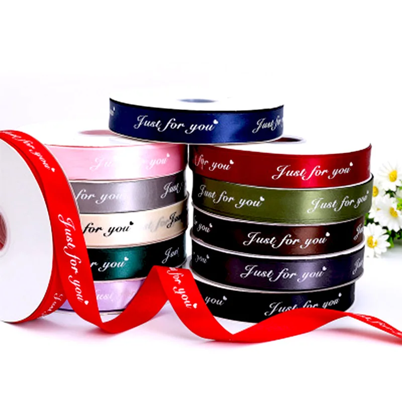 5Yards Just For You Printed Polyester Ribbons Christmas Wedding Festival Party Decoration DIY Bow Card Gifts Cake Wrapping | Дом и сад