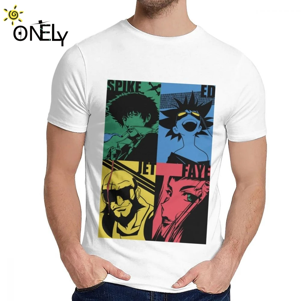 Стильная одежда из флиса и хлопка футболка с принтом &quotКовбой Бибоп&quot унисекс