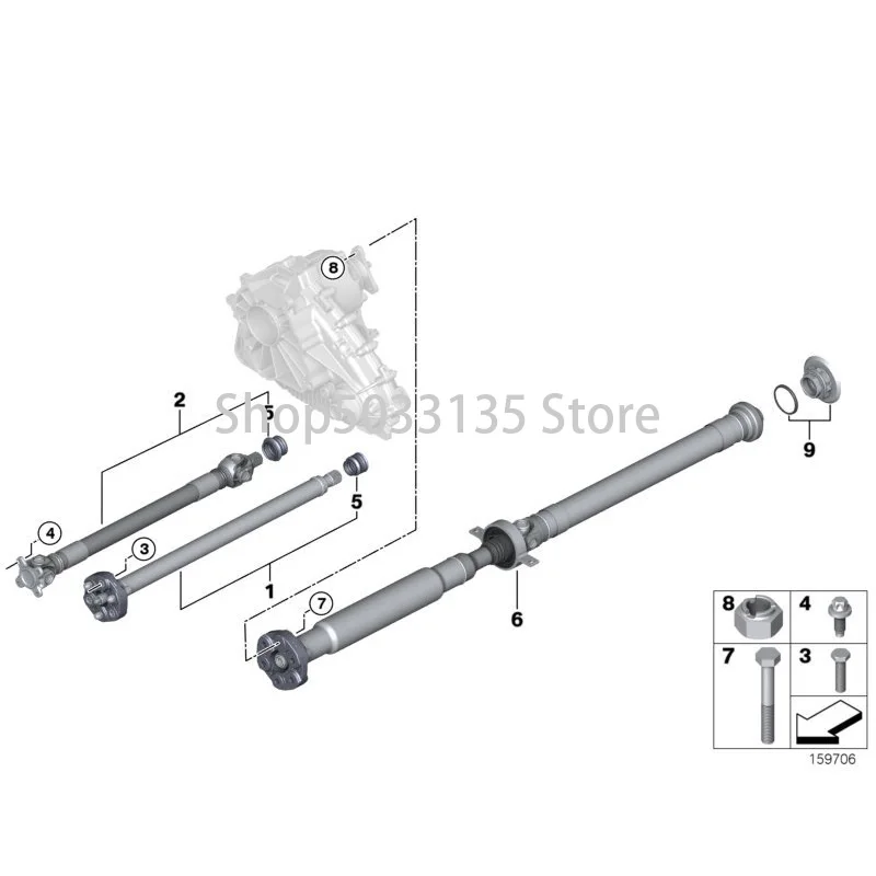 

CAR drive shaft four-wheel drive / embedded 2010-bm wE71 X6 50IX E70 X5 M E71 X6 30DX N57 E71 X6 40DX drive shaft front