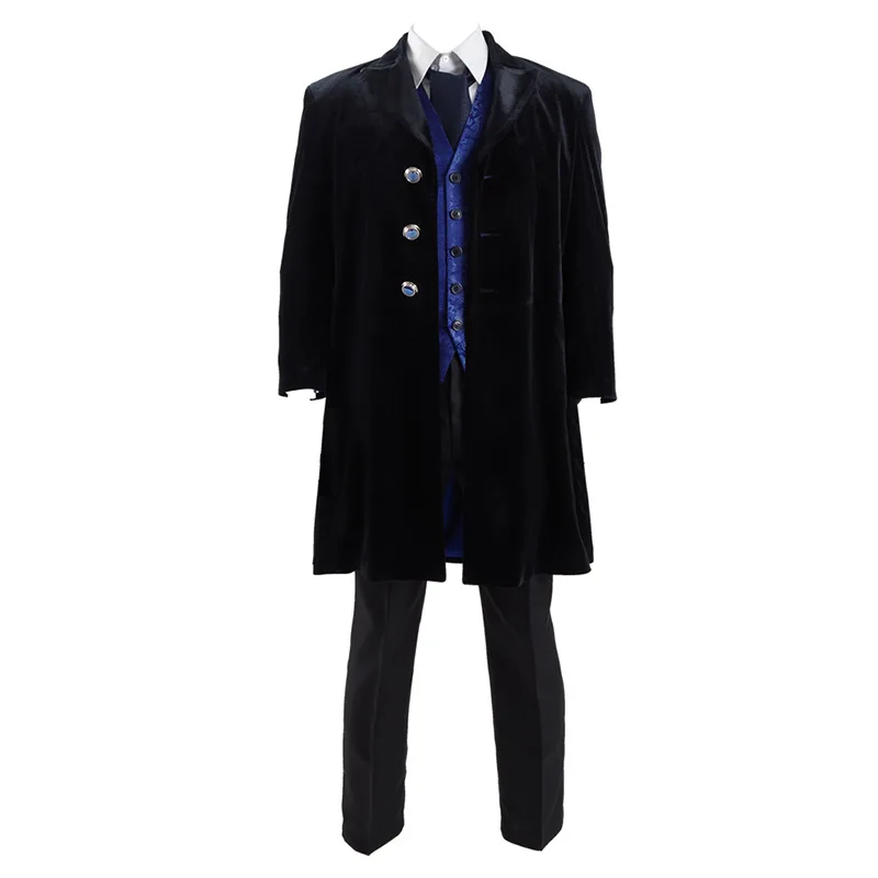 

CosDaddy 12th Doctor Who Cosplay Costume Christmas Special Men's Velvet Suit