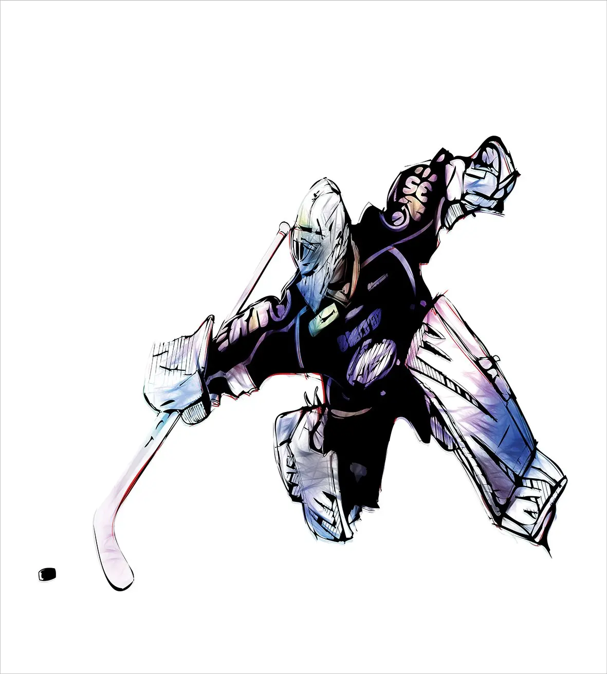 Хоккейный комплект с пододеяльником вратарь в стиле ручной работы защитным