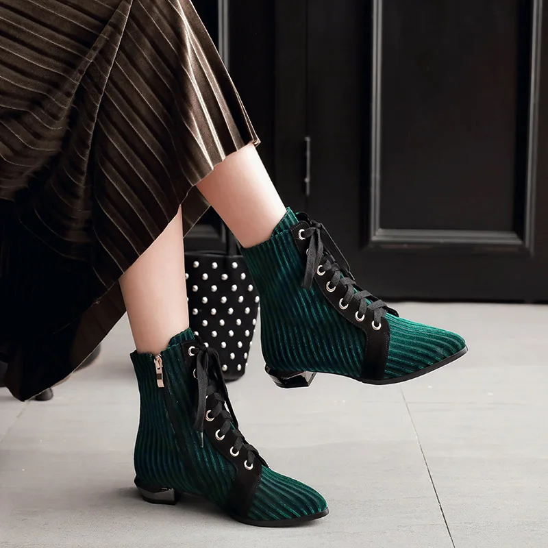 Phoentin/ботильоны на низком каблуке из коровьей замши коллекция 2019 года полосатые