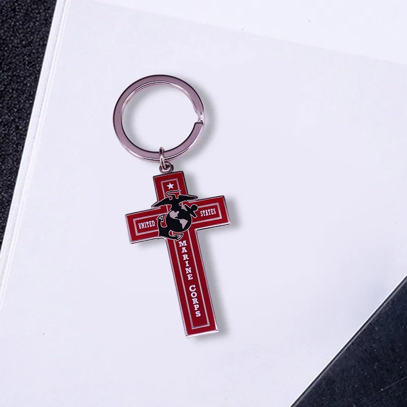 Брелок USMC с логотипом морской пехоты США глобус орлом и якорем эмблема EGA