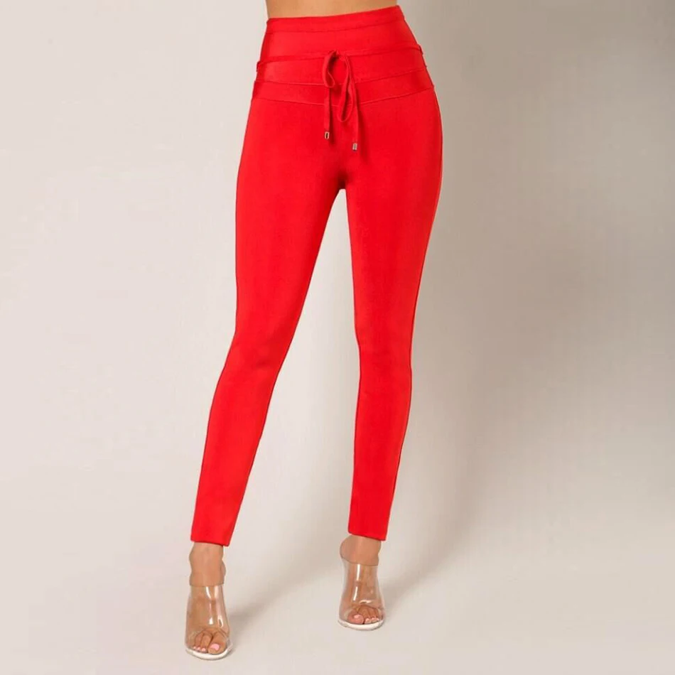 Новинка 2021 женские узкие эластичные брюки карандаш с завышенной талией модные